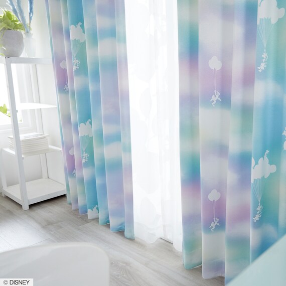 (1枚入り)ディズニーカーテン ミッキーメロウ 100X135 BL 1枚目画像