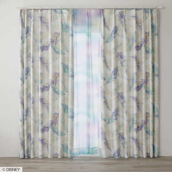 (1枚入り)ディズニーカーテン ミッキーフラン 100X135 BL 1枚目画像