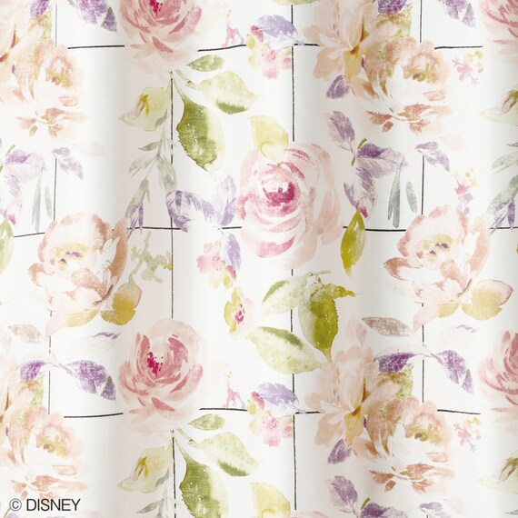 (1枚入り)ディズニーカーテン ミッキーローズグリッド 100X135 IV 3枚目画像