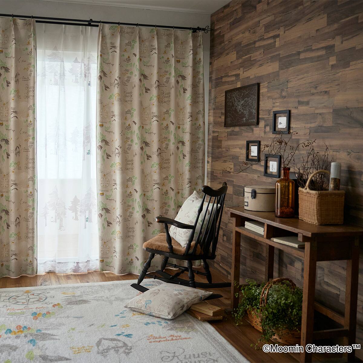 1枚入り）ムーミンカーテン ム－ミンダニノチズ 100X135 IV | ニトリ