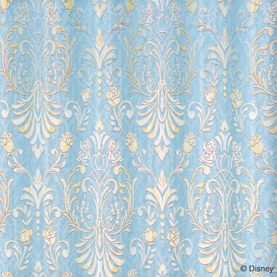 (1枚入り)ディズニーカーテン クラシックビューティー 100X135 BL 1枚目画像