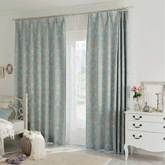 (1枚入り)ディズニーカーテン クラシックビューティー 100X135 BL 2枚目画像