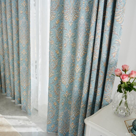 (1枚入り)ディズニーカーテン クラシックビューティー 100X135 BL 3枚目画像