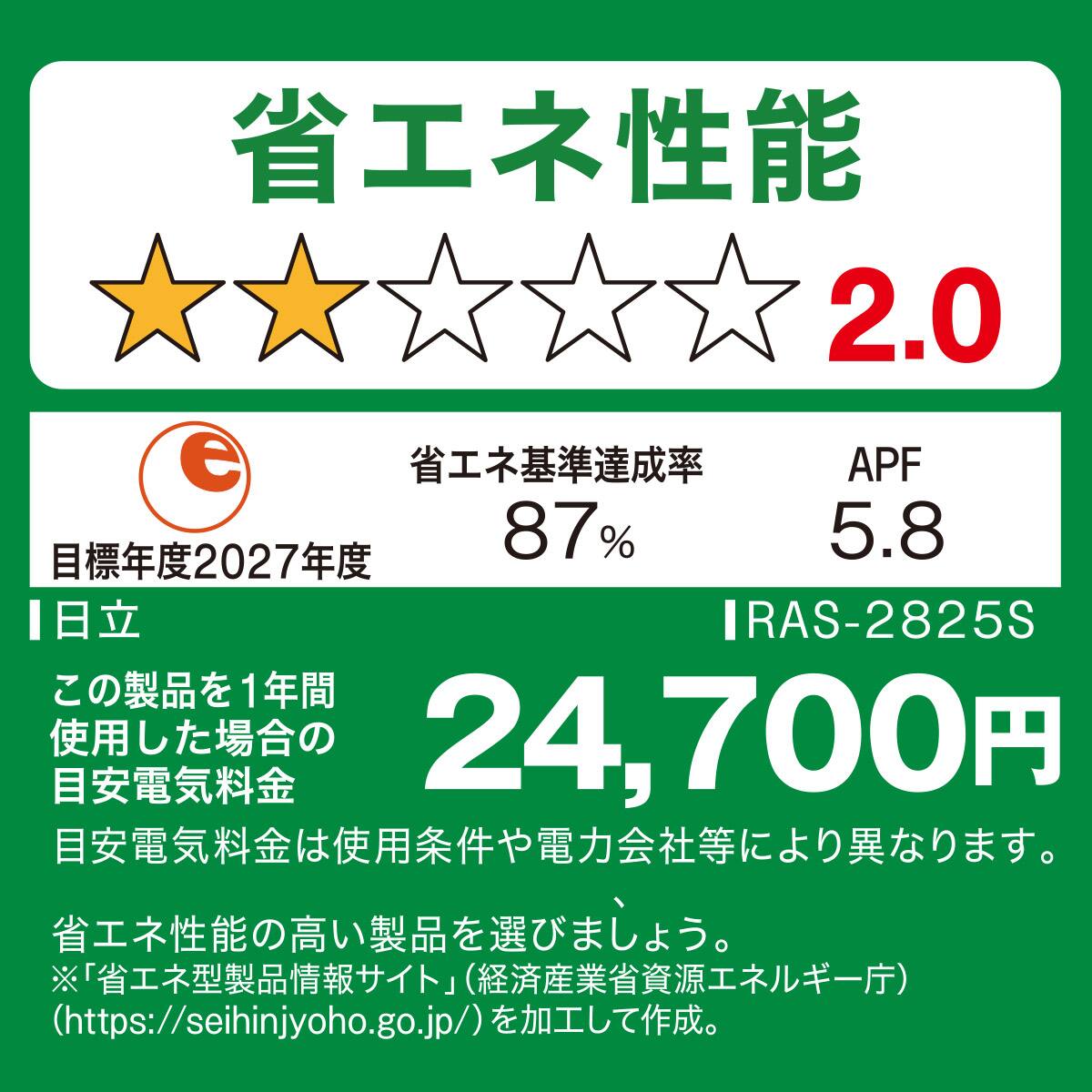 日立 白くまくんエアコン 10畳用 (RAS-GR2825SW)(標準取付工事無し・10