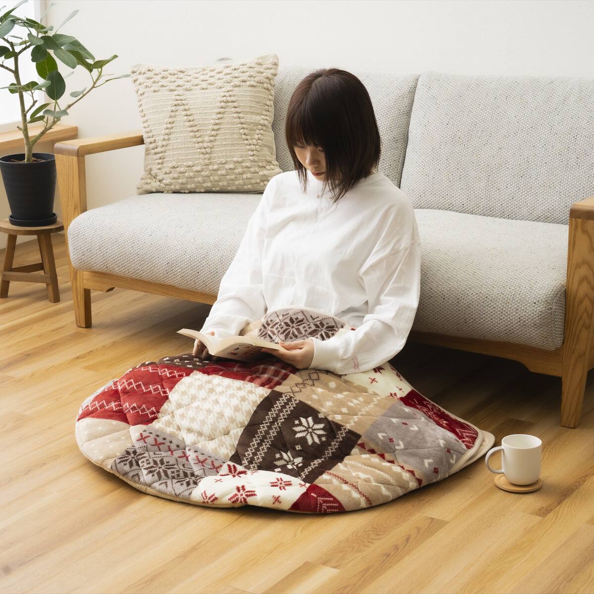 こたつのように暖かい ポケットこたつ 70×90cm (リーチェ/レッド