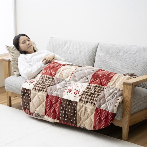 こたつのように暖かい ポケットこたつ 90×120cm (リーチェ/レッド) 3枚目画像