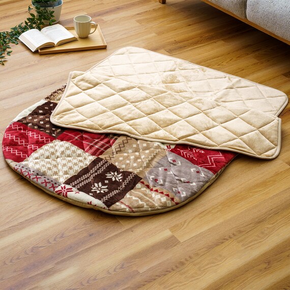 こたつのように暖かい ポケットこたつ 90×120cm (リーチェ/レッド) 4枚目画像