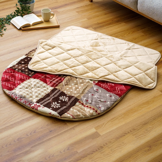 こたつのように暖かい ポケットこたつ 90×120cm (リーチェ/レッド) 4枚目画像