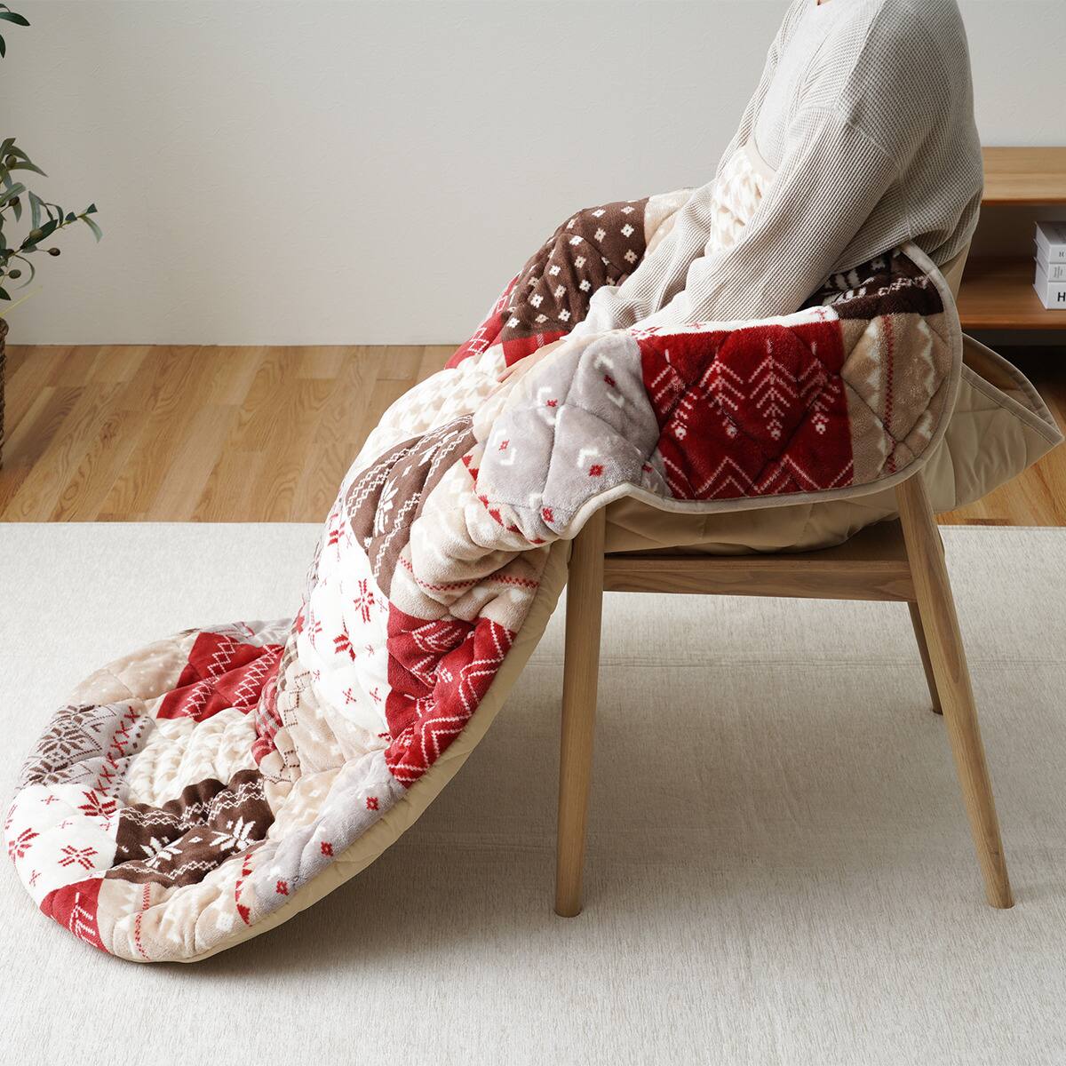 こたつのように暖かい ポケットこたつ 90×120cm (リーチェ/レッド
