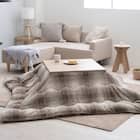 ふわ×ポコ リバーシブルこたつ掛布団 190×240cm(ブラウン) 1枚目画像