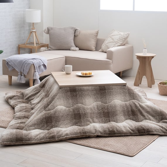 ふわ×ポコ リバーシブルこたつ掛布団 190×240cm(ブラウン) 1枚目画像