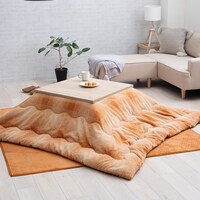 ふわ×ポコ リバーシブルこたつ掛布団 190×240cm(オレンジ)