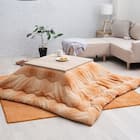 ふわ×ポコ リバーシブルこたつ掛布団 190×240cm(オレンジ) 1枚目画像