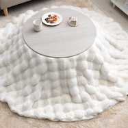 もこもこ ラビットファー調こたつ布団 180cm円形