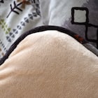 【日本製】ふっくら 綿100%こたつ厚掛ふとん 正方形(アムル/グレー) 3枚目画像