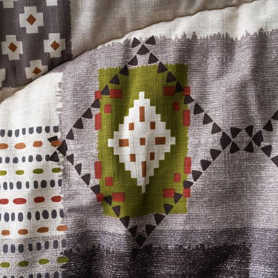 【日本製】ふっくら 綿100%こたつ厚掛ふとん&敷ふとんセット 正方形(アムル/グレー) 3枚目画像