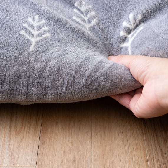 【日本製】ふっくら 起毛こたつ厚掛ふとん 正方形(カリエ/グレー) 3枚目画像