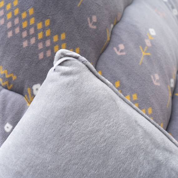 【日本製】ふっくら 起毛こたつ厚掛ふとん 正方形(カリエ/グレー) 4枚目画像