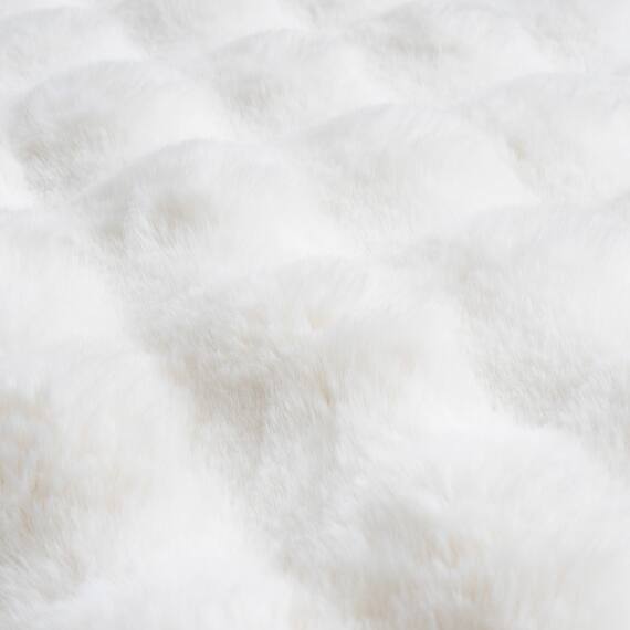 もこもこ ラビットファー調2枚合わせブランケット 100×140cm 5枚目画像