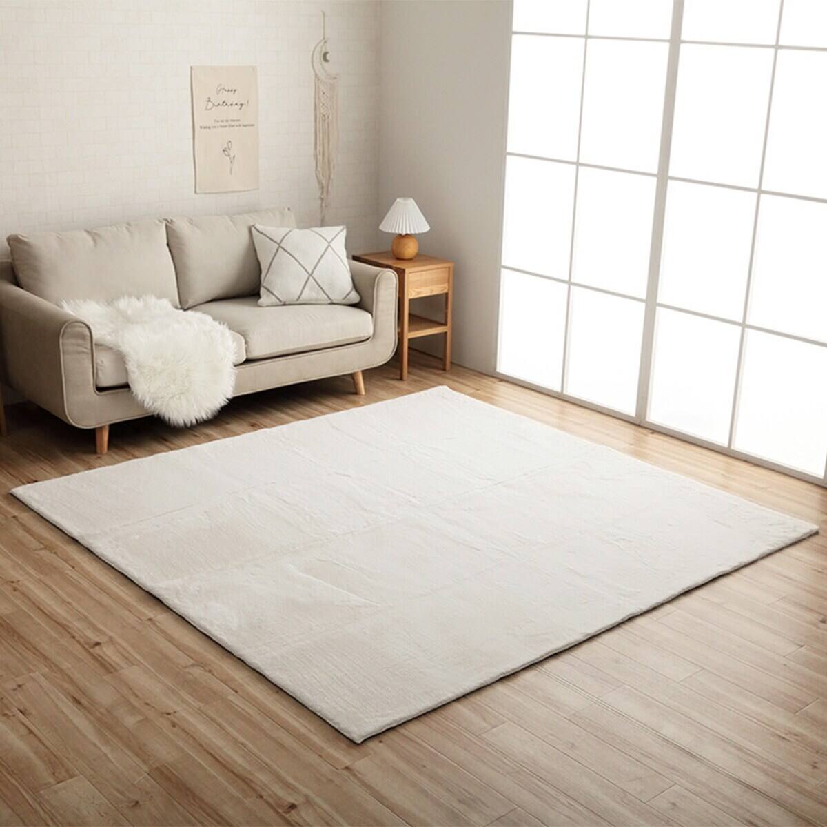 韓国風シンプルラグ 200×200cm (LPC WH) | ニトリネット【公式】 家具