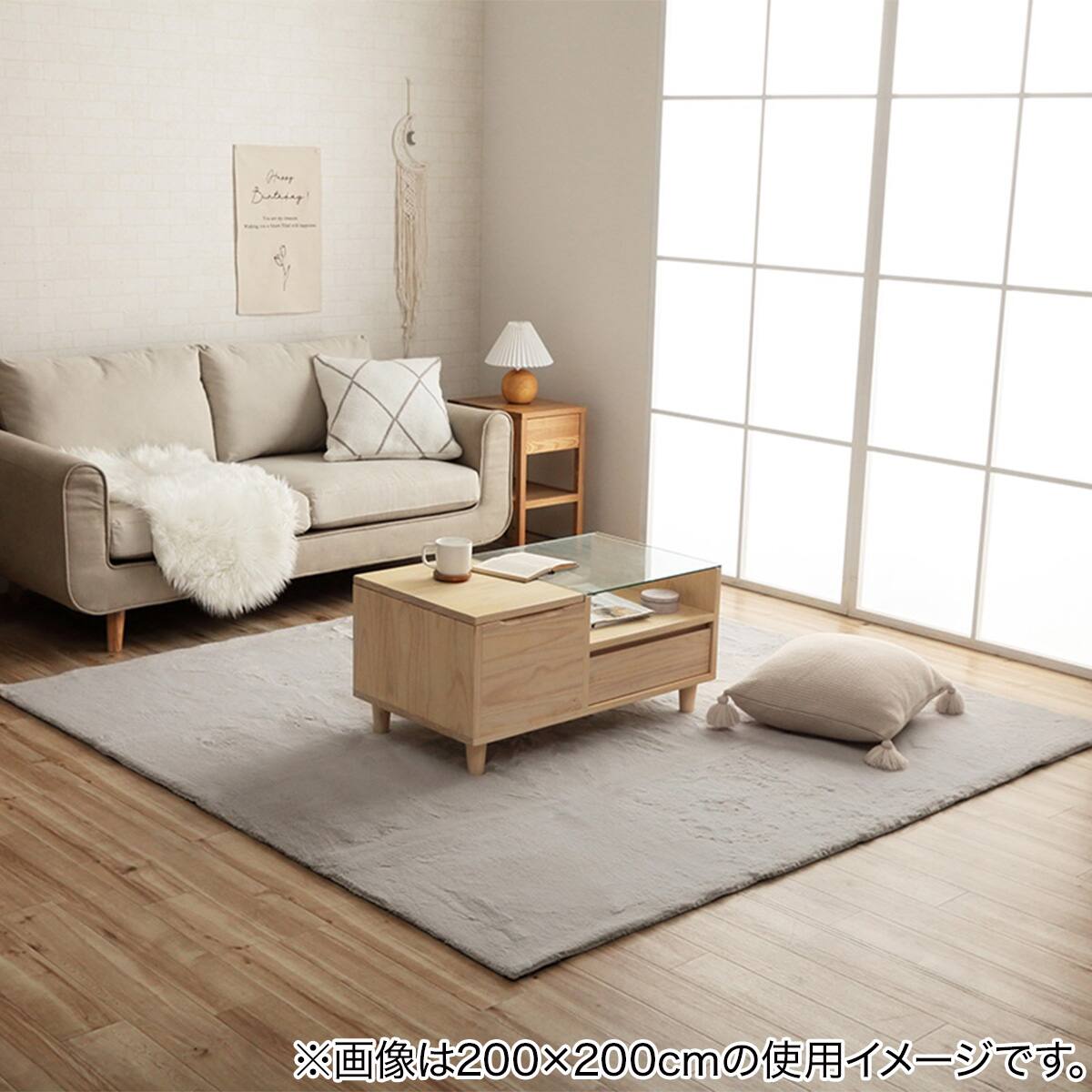 韓国風シンプルラグ 200×300cm (LPC GY) | ニトリネット【公式】 家具