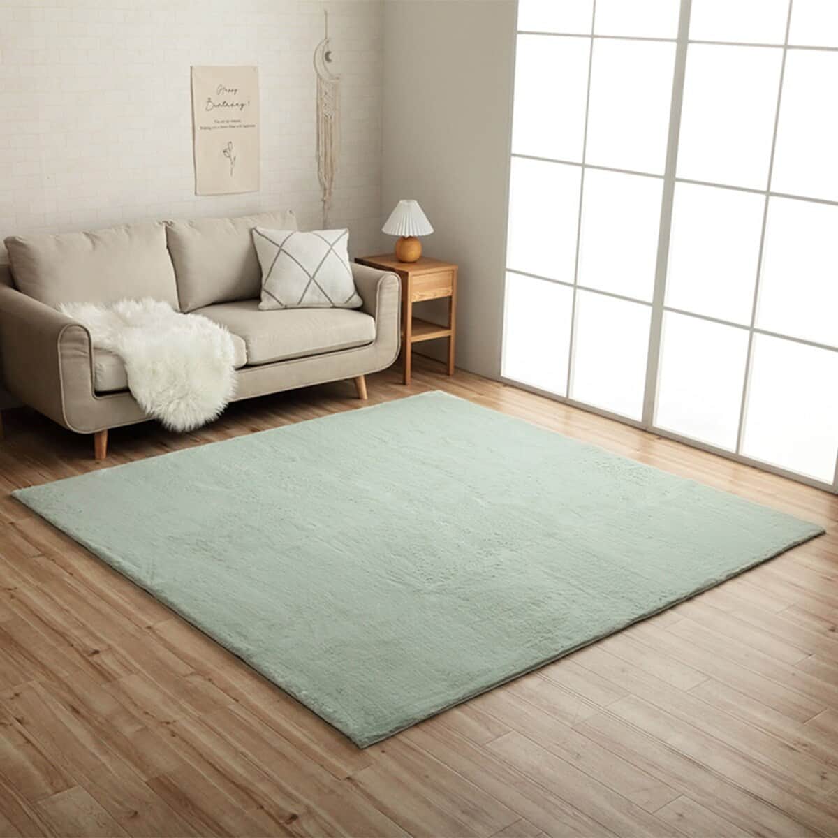 韓国風シンプルラグ 200×200cm (LPC GR) | ニトリネット【公式】 家具