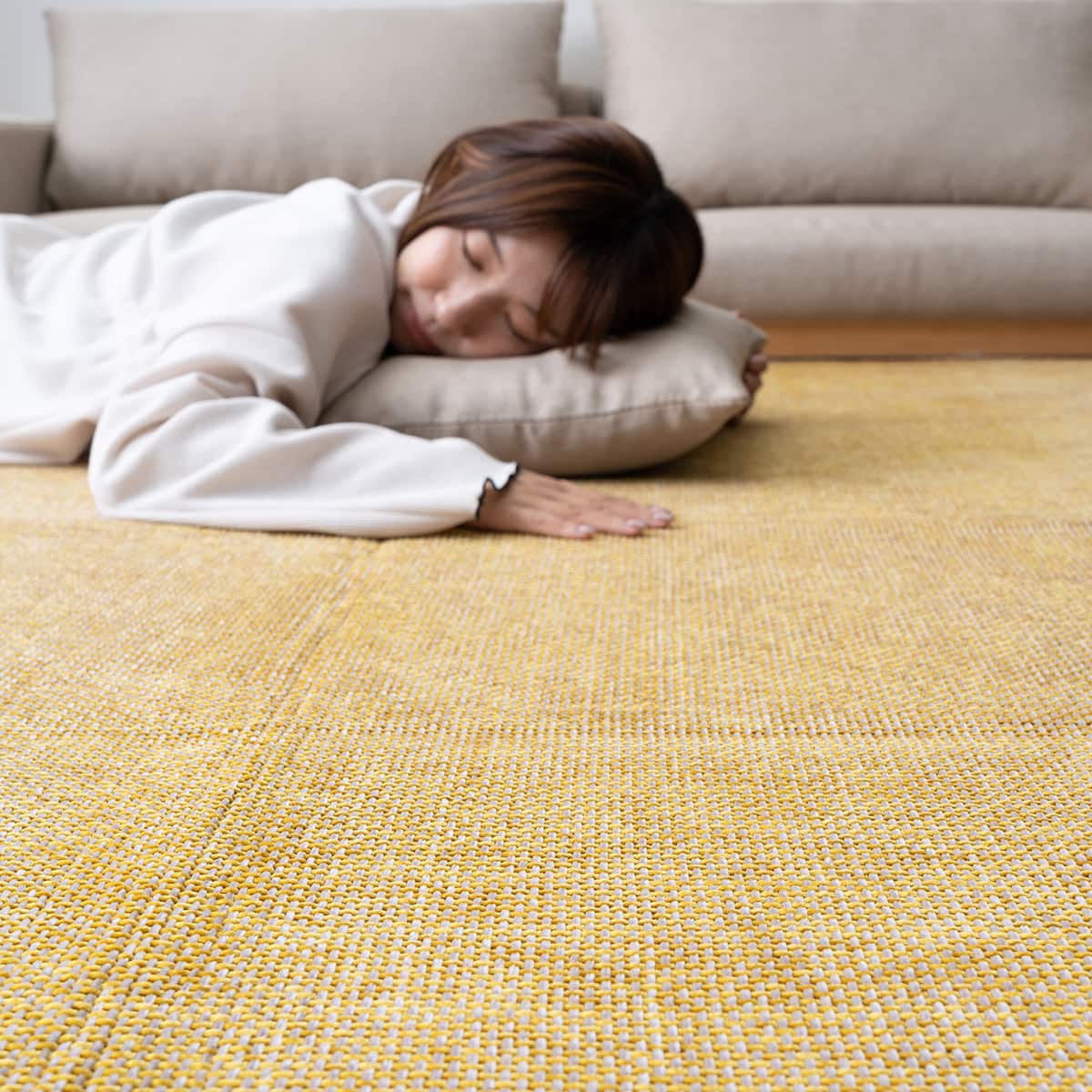 シェニール織ラグ シェニフ 180×240cm(イエロー) | ニトリネット【公式