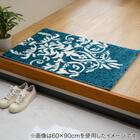 ウィルトン織マット クロッシェ 50×80cm (ブルー) 1枚目画像