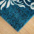 ウィルトン織マット クロッシェ 50×80cm (ブルー) 3枚目画像