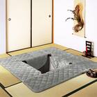 掘りごたつ用敷ふとん･ラグ 正方形 (グレー) 1枚目画像