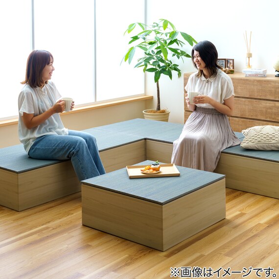 小上がり段ボール畳 2個セット(グレー) 3枚目画像