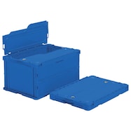 TRUSCO 薄型折りたたみコンテナ スライドロックフタ付き 75L