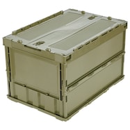 TRUSCO 薄型折りたたみコンテナ スライドロックフタ付き 50L