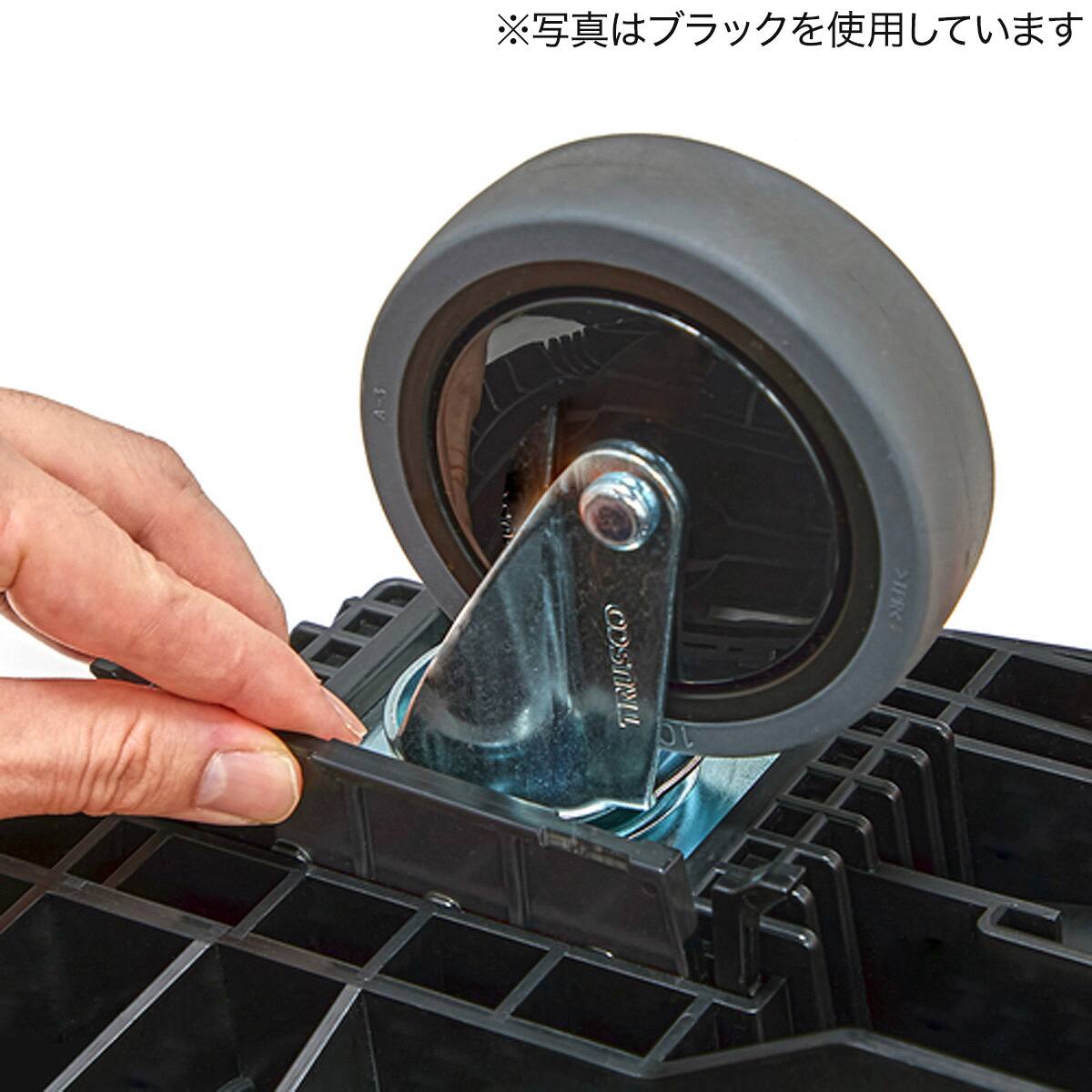 TRUSCO 樹脂台車 カルティオ (新型) 780×490 折畳(オリーブドラブ)樹脂