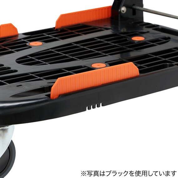 TRUSCO 樹脂台車 カルティオ (新型) 780×490 折畳(ブルー)樹脂ストッパー付 7枚目画像