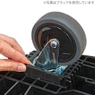 TRUSCO 樹脂台車 カルティオ (新型) 780×490 折畳(ブルー)樹脂ストッパー付 8枚目画像