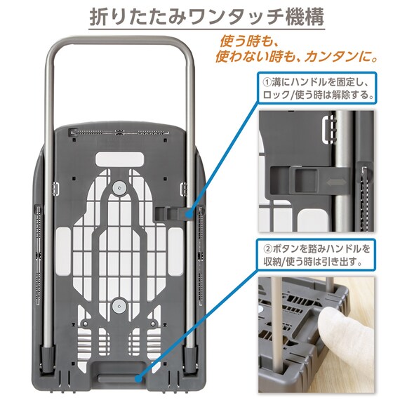 TRUSCO樹脂台車 こまわり君(新型) ニトリ限定アーセナルグレー 6枚目画像