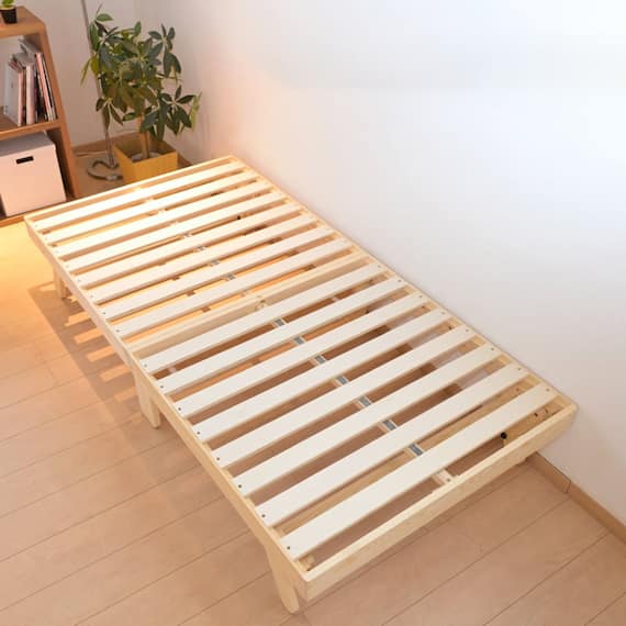 シングル 組立簡単 折りたたみすのこベッド 1枚目画像