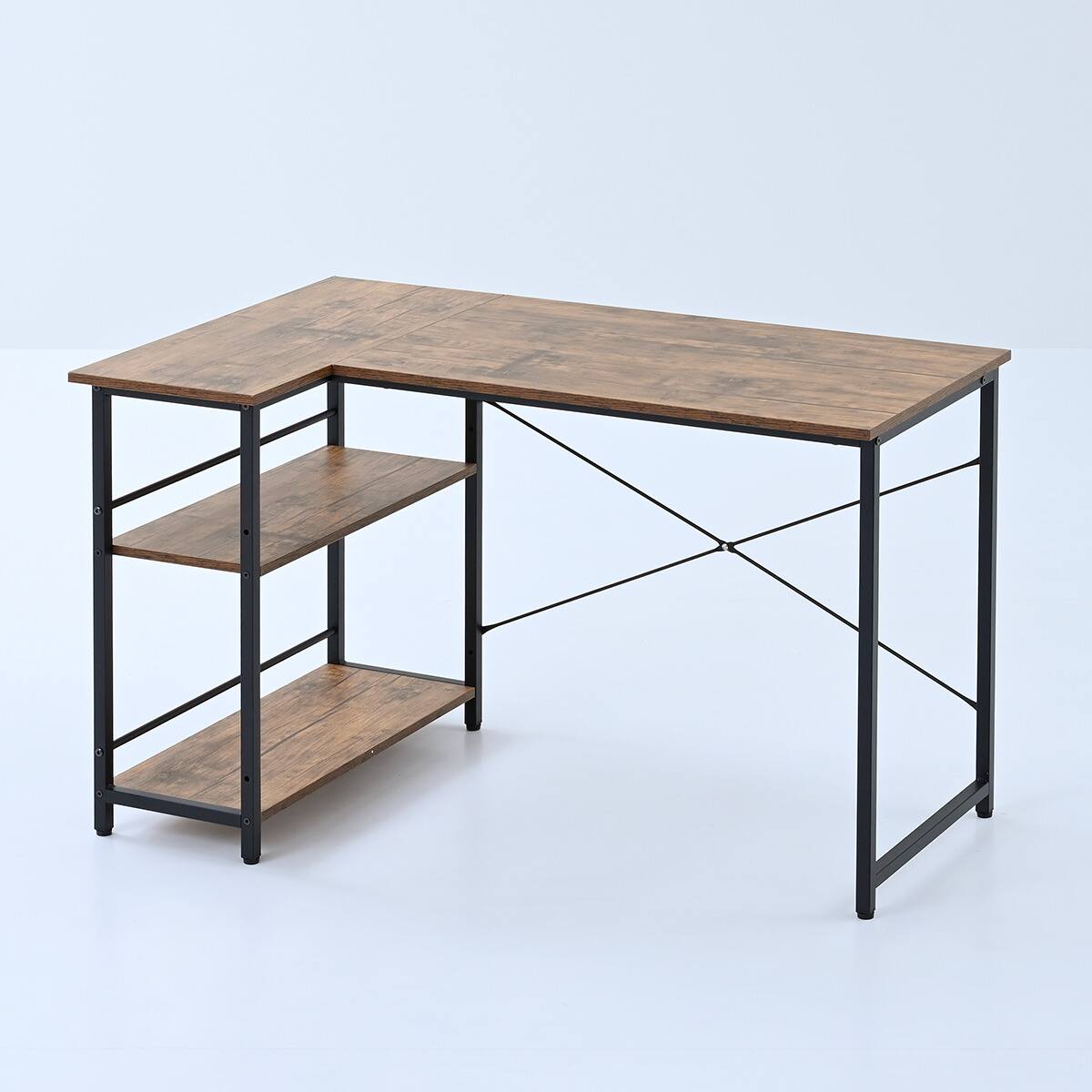 L字デスク　ブラック L字型デスク 幅150cm+90cm ブラック 100-DESKH011BK【イス王国】