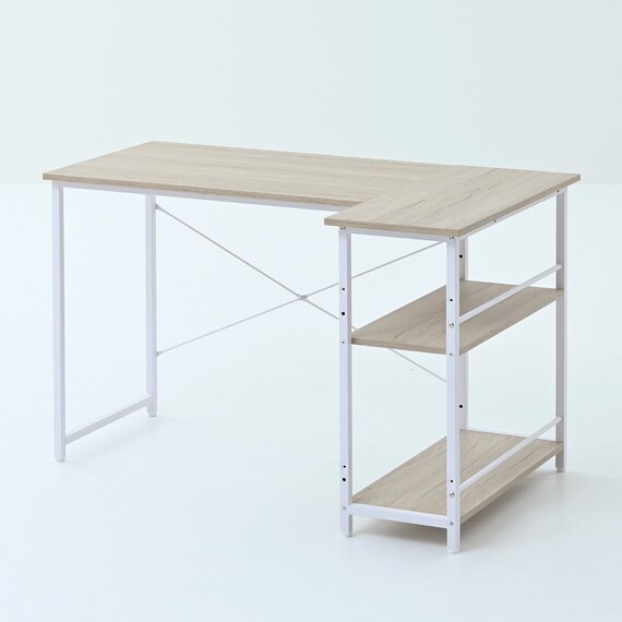 ラック付きL字デスク (ホワイト) 4枚目画像