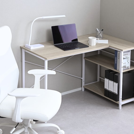 ラック付きL字デスク (ホワイト) 7枚目画像