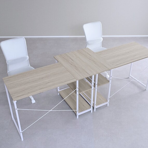 ラック付きL字デスク (ホワイト) 8枚目画像