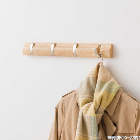 ピン止めウォールハンガー4連(ナチュラル) 2枚目画像