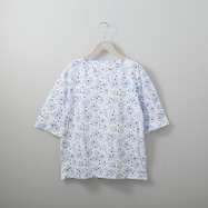 リーフドット綿スラブ5分袖Tシャツ (61013)