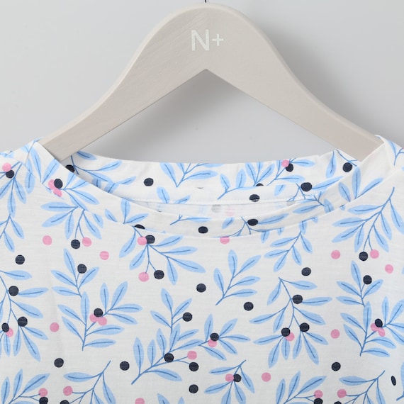 リーフドット綿スラブ5分袖Tシャツ (61013) 4枚目画像