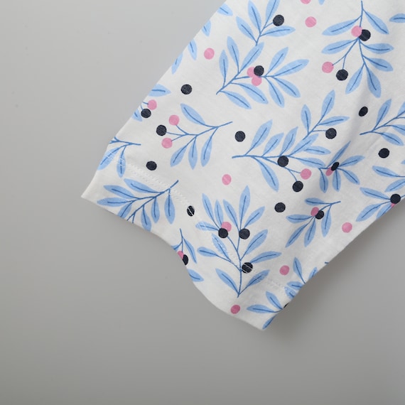 リーフドット綿スラブ5分袖Tシャツ (61013) 5枚目画像