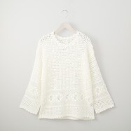 【N+商品】ランダム透かし編みニットプルオーバー　(71008)