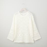 ランダム透かし編みニットプルオーバー (71008)