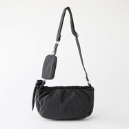 【N+商品】ミニポーチ付ナイロンワンショルダーバッグ　(91008)