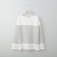 とろみ軽量ボーダーダンボールニットプルオーバー (71010)